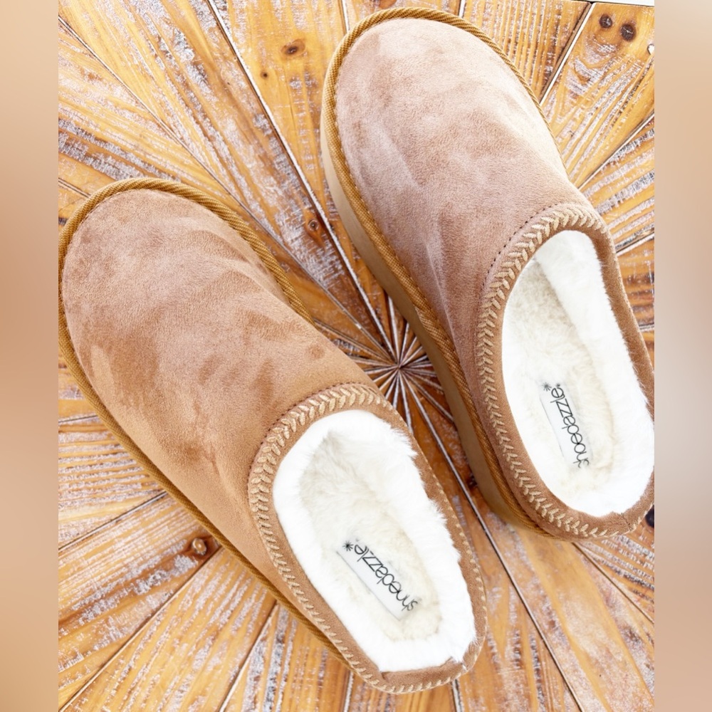 NWT Shoe Dazzle Cozy Tan Women's Platform Shoes in Size 10 - Picture 6 of 11